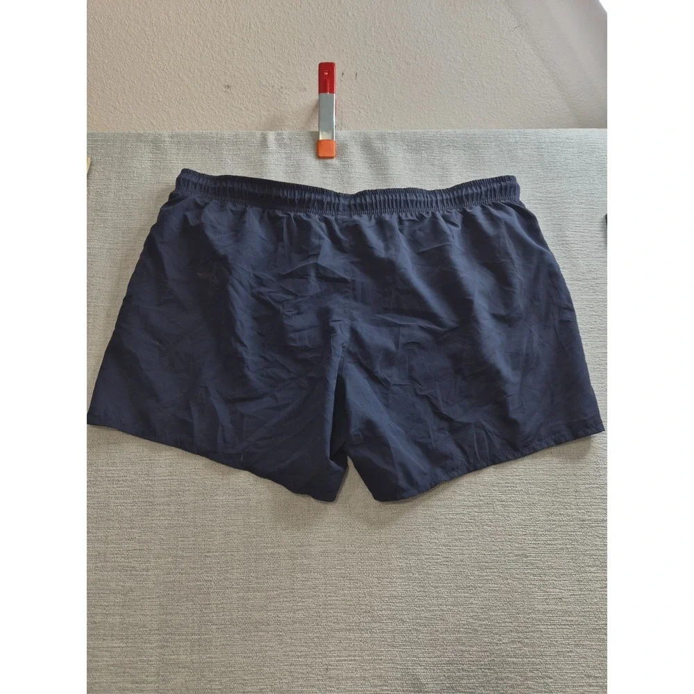 Lacoste Monochrome Swim Trunks Men 2XL Navy Blue Mesh Lined Quick Dry Drawstring